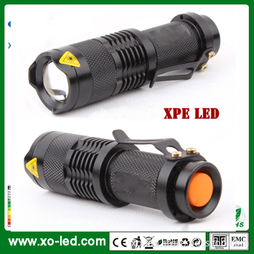 3W 350lm Mini LED Torch CREE XPE LED Flashlight Zoom Flashlight Lamp